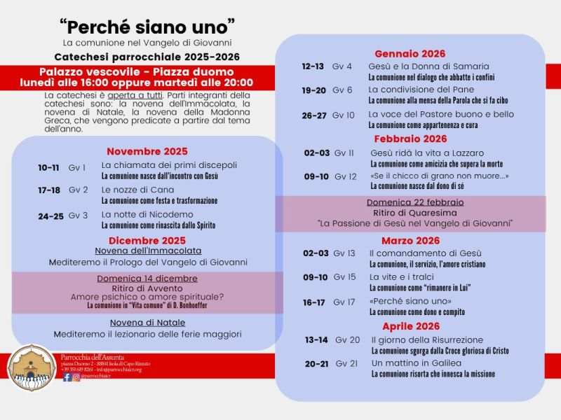 “Perché siano uno” – La comunione nel Vangelo di Giovanni. Un nuovo cammino comunitario per riscoprire, alla scuola del Vangelo, la bellezza di una fede che si fa&nbsp;comunione.